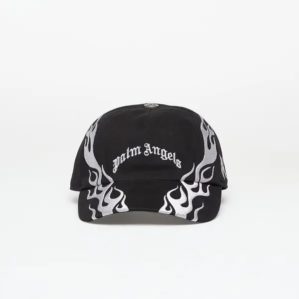 Palm Angels Шапка Palm Angels Curved Logo Flames Cap Black/ Light Grey Universal