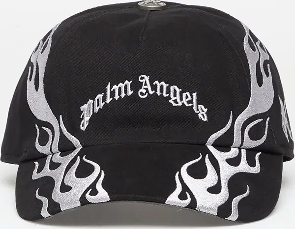 Palm Angels Шапка Palm Angels Curved Logo Flames Cap Black/ Light Grey Universal