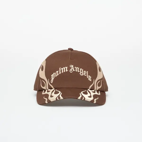 Palm Angels Шапка Palm Angels Flames Curved Logo Cap Brown/ Beige Universal