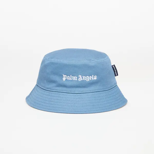 Palm Angels Kids Шапка Palm Angels Kids Logo Bucket Hat Dusty Blue/ Off White II