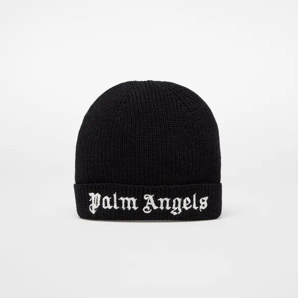 Palm Angels Kids Шапка Palm Angels Kids Logo Knit Beanie Black/ Off White II
