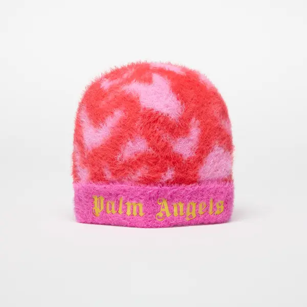 Palm Angels Kids Шапка Palm Angels Kids Pa Spray Hearts Knit Beanie Rose Pink/ Brick Red II