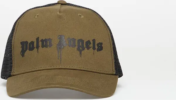 Palm Angels Шапка Palm Angels Spray Logo Trucker Cap Army Green/ Black Universal