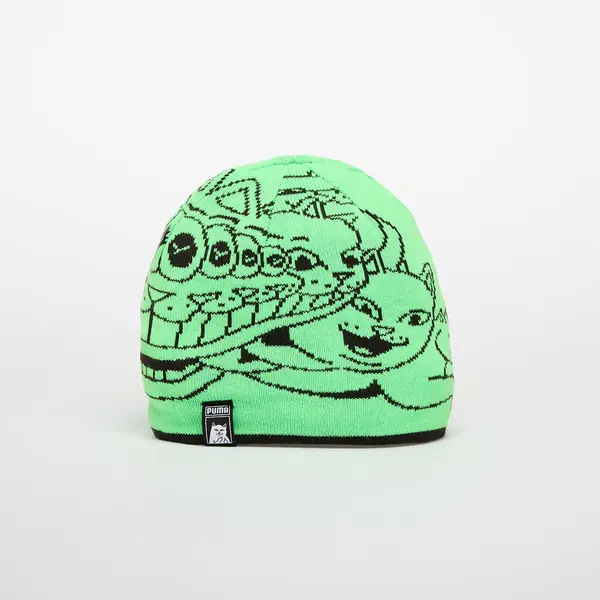 Puma Шапка Puma x RIPNDIP Reversable Skull Beanie Puma Black/ Fluro Green Pes Universal