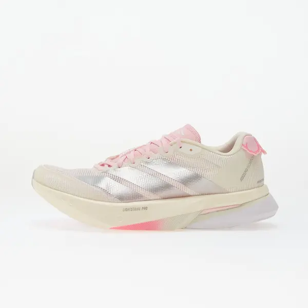 adidas Performance Сникърси adidas Adizero Boston 13 Core White/ Silver Met./ Clear Pink EUR 39 1/3
