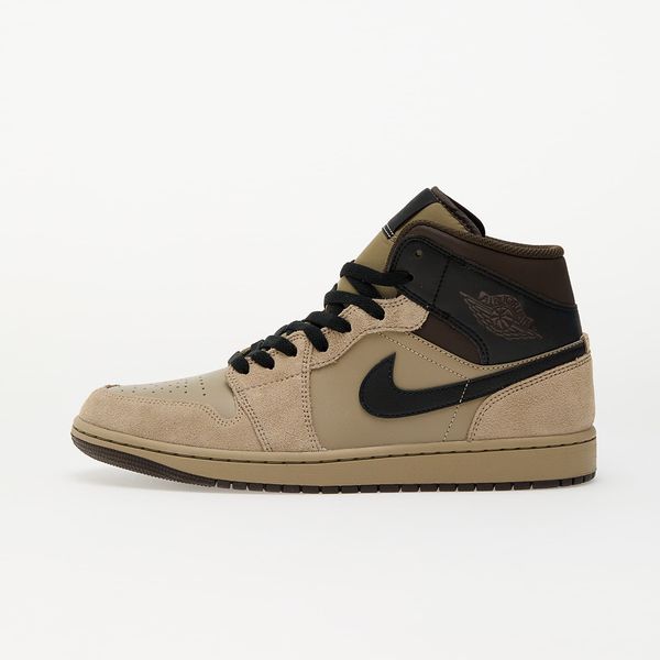 Jordan Сникърси Air Jordan 1 Mid Khaki/ Black-Baroque Brown EUR 41