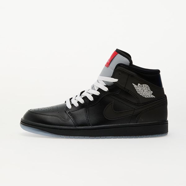 Jordan Сникърси Air Jordan 1 Mid Se Black/ Black-White-Wolf Grey-Fire Red-Mtlc Silver EUR 40