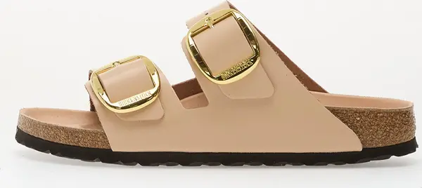 Birkenstock Сникърси Birkenstock Arizona Big Buckle Natural Leather Patent Women High-Shine New Beige EUR 37