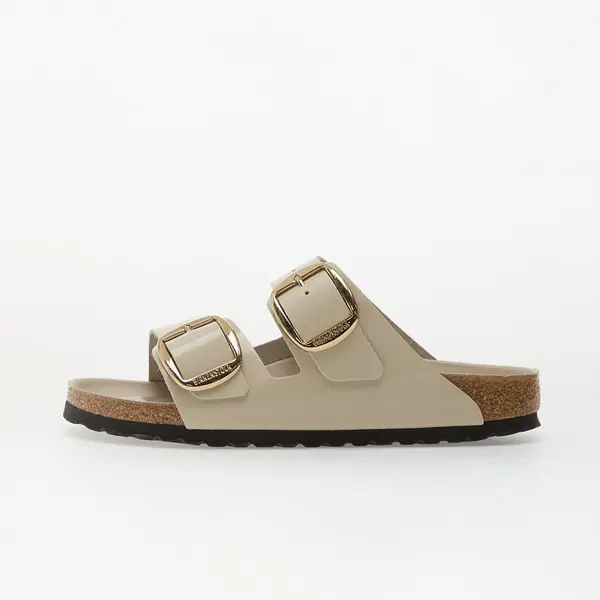 Birkenstock Сникърси Birkenstock Arizona Big Buckle Natural Leather Patent Women High-Shine Oyster EUR 37
