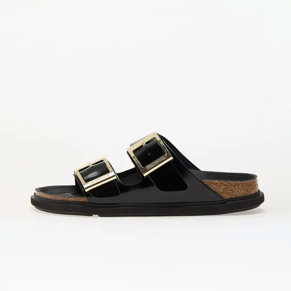 Birkenstock Сникърси Birkenstock Arizona Droplet Buckle Natural Leather Patent High-Shine Black EUR 37