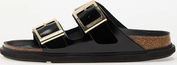 Birkenstock Сникърси Birkenstock Arizona Droplet Buckle Natural Leather Patent High-Shine Black EUR 40