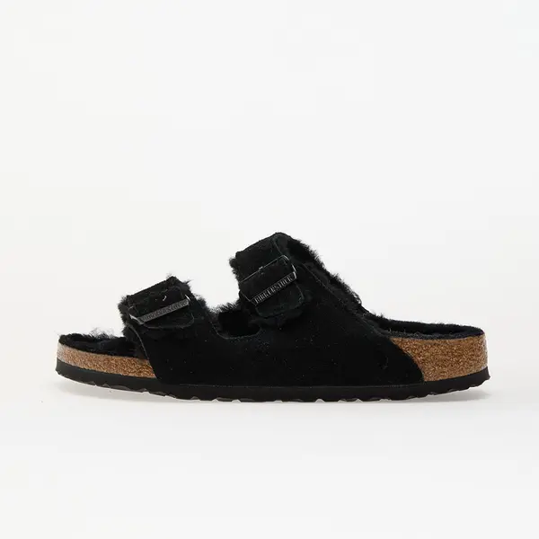 Birkenstock Сникърси Birkenstock Arizona Shearling Suede Leather/ Fur Black EUR 38