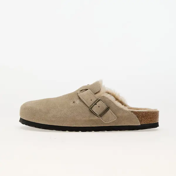 Birkenstock Сникърси Birkenstock Boston Shearling Suede Leather/Fur Taupe EUR 39