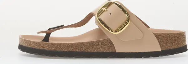 Birkenstock Сникърси Birkenstock Gizeh Big Buckle Natural Leather Patent Women High-Shine New Beige EUR 37