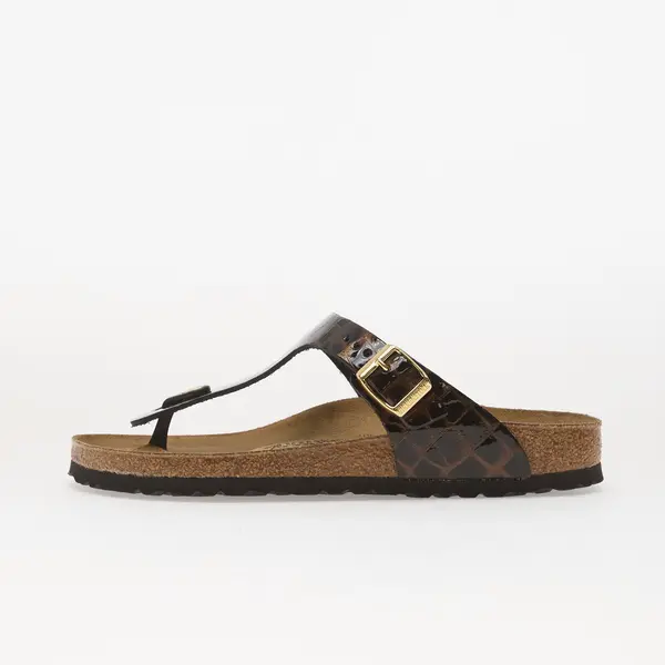 Birkenstock Сникърси Birkenstock Gizeh LEN Emboss Leather Black EUR 41