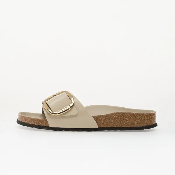 Birkenstock Сникърси Birkenstock Madrid Big Buckle Natural Leather Patent Women High-Shine Oyster EUR 38