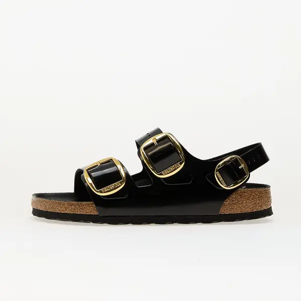 Birkenstock Сникърси Birkenstock Milano Big Buckle Natural Leather Patent High-Shine Black EUR 38