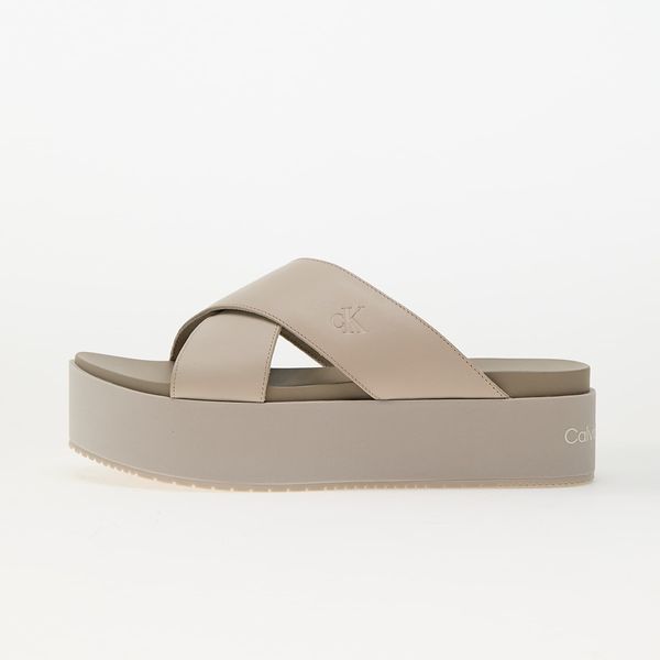Calvin Klein Сникърси Calvin Klein Jeans Flatform Cross Mg Uc Beige EUR 38