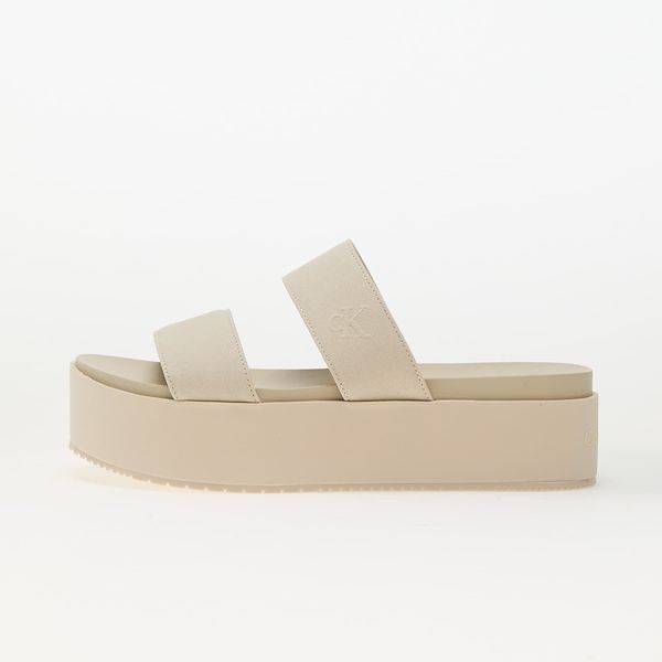 Calvin Klein Сникърси Calvin Klein Jeans Flatform Sandal Webb Beige EUR 40