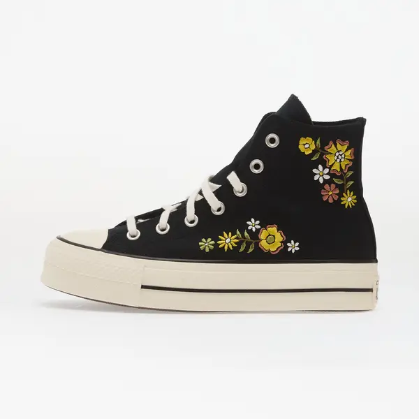 Converse Сникърси Chuck Taylor All Star Lift Embroidered Flowers - Converse Black/ Egret/ Bright Outlook EUR 37