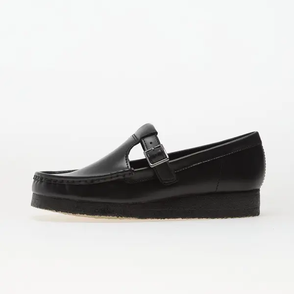 Clarks Originals Сникърси Clarks Originals Wallabee T Bar Blk HiShine Lea EUR 40