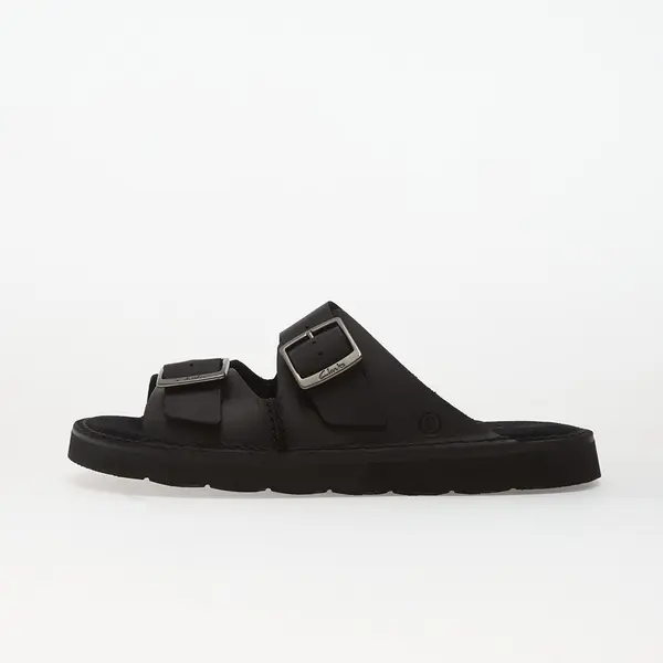 Clarks Сникърси Clarks Solsbury Strap Black Leather EUR 42