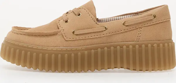 Clarks Сникърси Clarks Torhill Boat Beige Suede EUR 38
