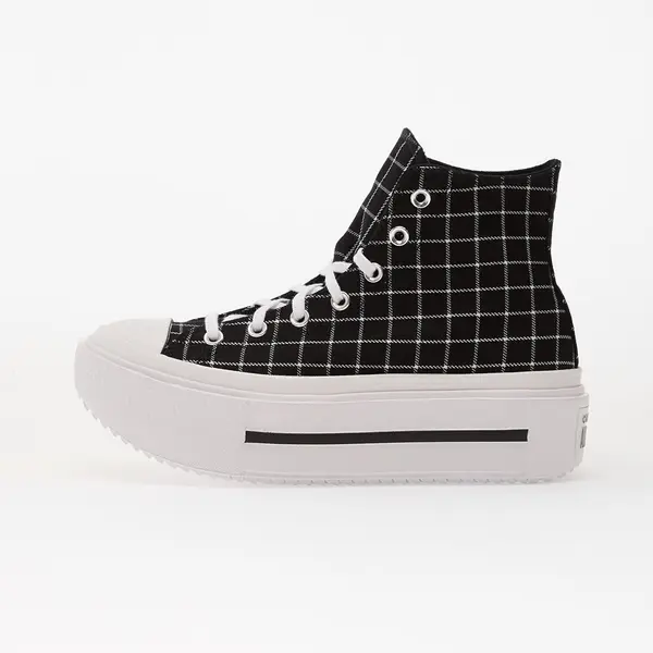 Converse Сникърси Converse Chuck Taylor All Star Lift Double Stack Platform Plaid Hi Black/ White/ Black EUR 35