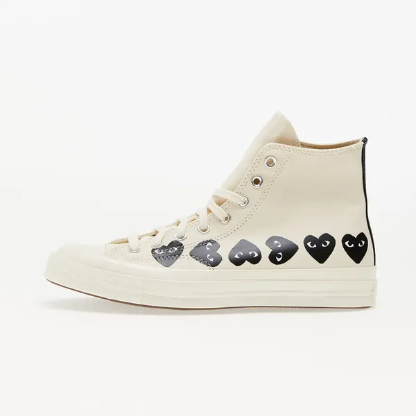 Comme des Garçons PLAY Сникърси Converse x Comme des Garcons PLAY Chuck 70 Hi Multi Heart Milk/ Black/ Egret EUR 41.5
