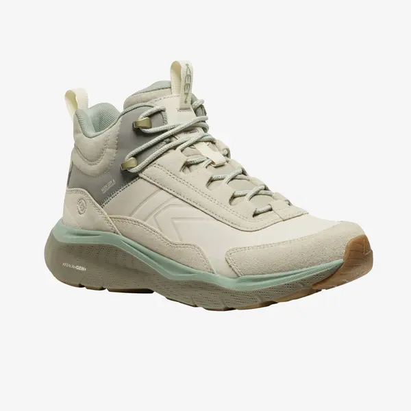 KEEN Сникърси KEEN Leiki Leather Mid Wp Women Birch/ Lily Pad EUR 38.5