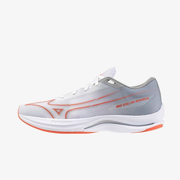 Mizuno Сникърси Mizuno Wave Rebellion Sonic 2 White/ Hot Coral/ Harbor Mist EUR 40.5