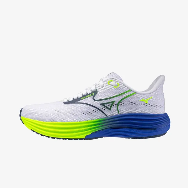 Mizuno Сникърси Mizuno Wave Rider 29 (M) White/ Estate Blue/ Lightning Ye EUR 41