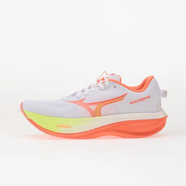 Mizuno Сникърси Mizuno WAVE RIDER 30 White/ Flamingo Coral/ Lime Pulp EUR 38.5
