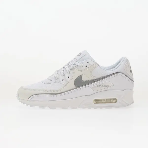 Nike Сникърси Nike Air Max 90 Premium White/ Metallic Silver-White EUR 43