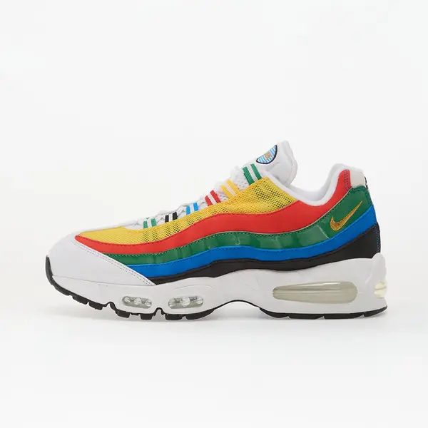 Nike Сникърси Nike Air Max 95 Big Bubble Prm White/ Metallic Gold-Chile Red-Photo Blue EUR 44