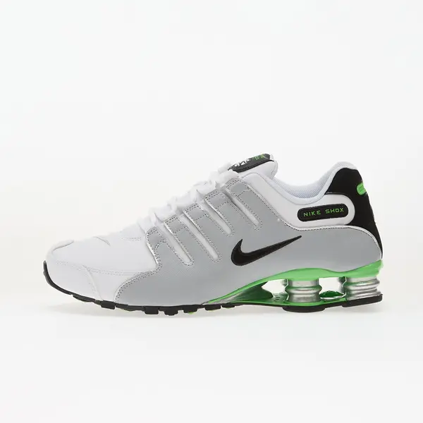 Nike Сникърси Nike Shox Nz White/ Black-Metallic Silver-Green Pulse EUR 40.5