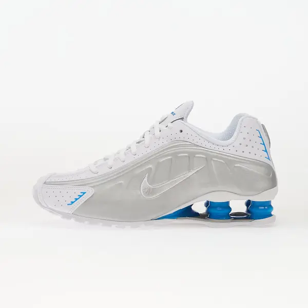 Nike Сникърси Nike Shox R4 White/ Metallic Silver-Blue Hero EUR 41