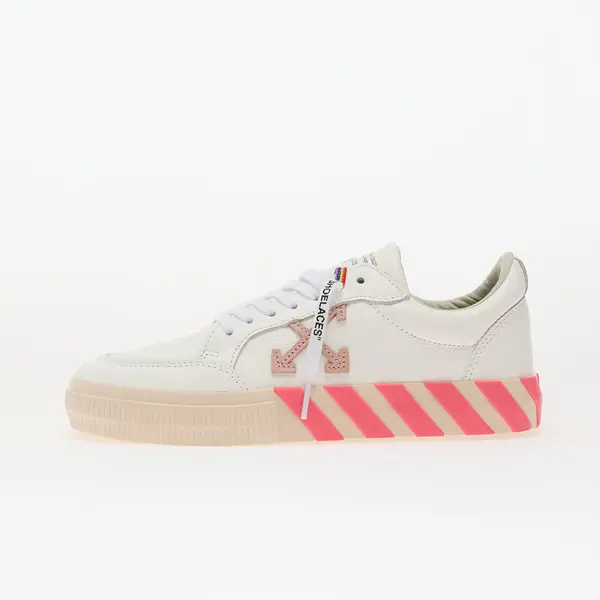 OFF-WHITE KIDS Сникърси OFF-WHITE KIDS Low Vulcanized Leather White/ Rose Pink EUR 35