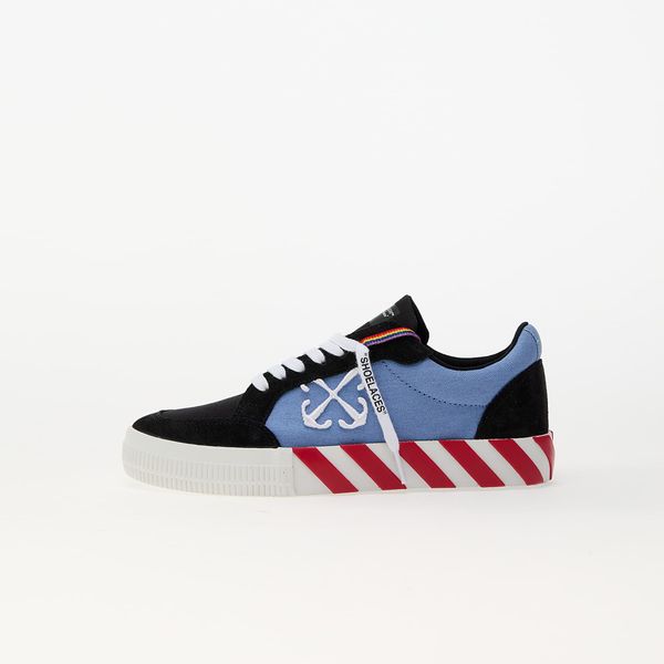 OFF-WHITE KIDS Сникърси Off-White Low Vulcanized Canvas/ Suede Black - Light Blue EUR 33