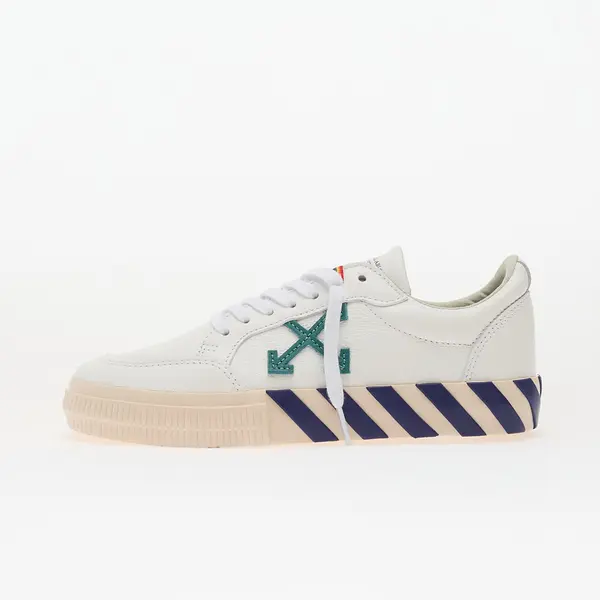 Off-White Сникърси Off-White Low Vulcanized Leather White/ Teal EUR 34