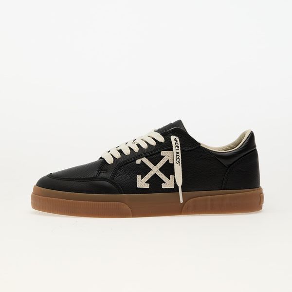 Off-White Сникърси Off-White New Low Vulcanized Leather Black Ivory EUR 41