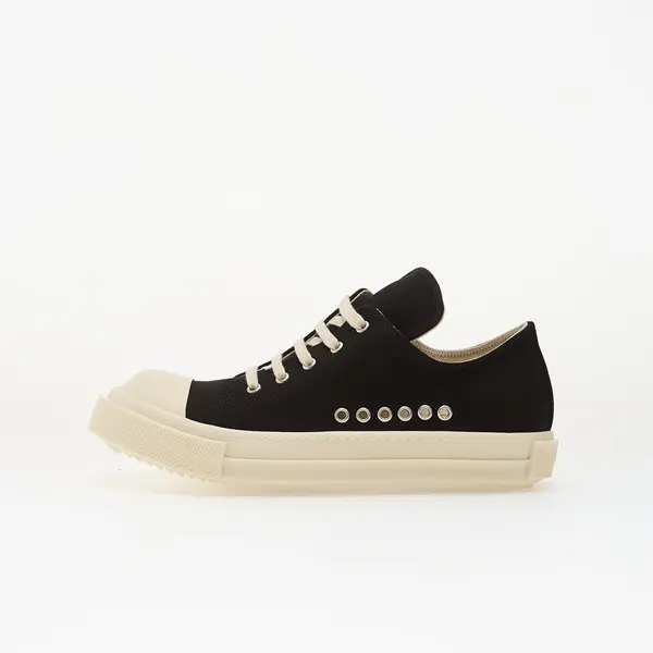 Rick Owens DRKSHDW Сникърси Rick Owens DRKSHDW Denim Shoes - Extreme Low Sneaks Black/ Milk/ Milk EUR 41