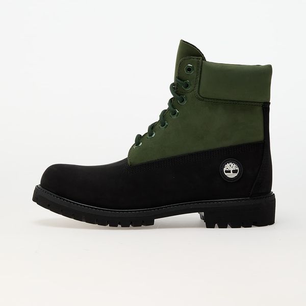 Timberland Сникърси Timberland 6 Inch Lace Up Waterproof Boot Black Nubuck/ Dark Green EUR 44