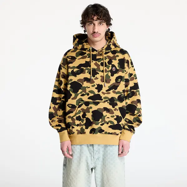 A BATHING APE Суитшърт A BATHING APE 1St Camo Jacquard One Point Relaxed Fit Pullover Hoodie UNISEX Yellow M