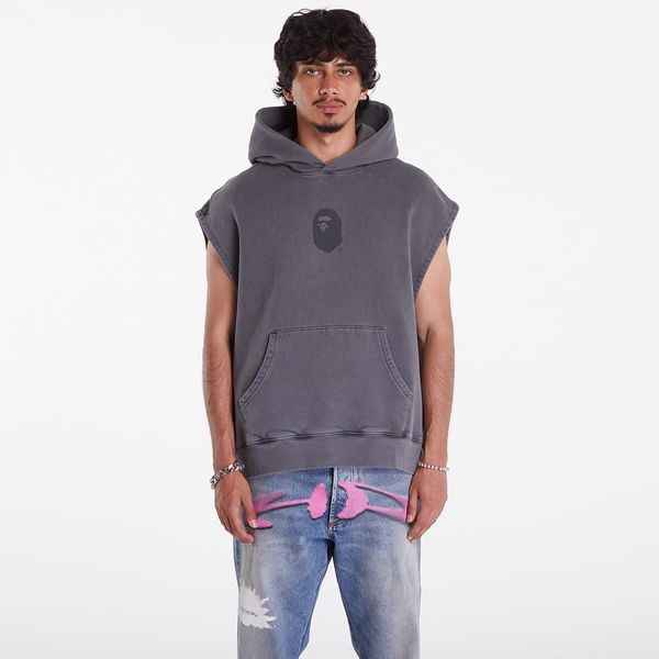 A BATHING APE Суитшърт A BATHING APE Bape Sleeveless Pullover Hoodie Charcoal L