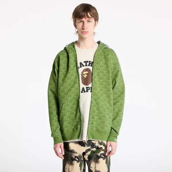 A BATHING APE Суитшърт A BATHING APE College Monogram Relaxed Fit Shark Full Zip Hoodie Green S