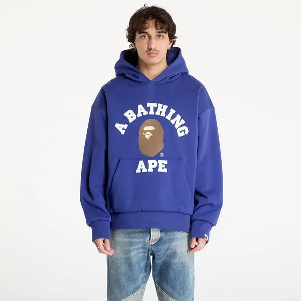 A BATHING APE Суитшърт A BATHING APE College Puffy Relaxed Fit Pullover Hoodie M Blue L