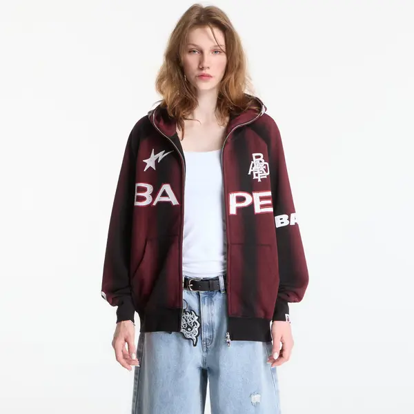 A BATHING APE Суитшърт A Bathing Ape Hand Draw Football Shark Relaxed Fit Full Zip Hoodie UNISEX Black XL