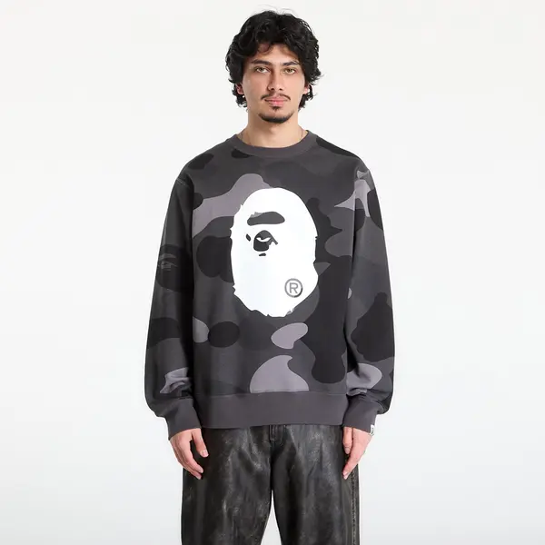 A BATHING APE Суитшърт A BATHING APE Mega Color Camo Big Ape Head Crewneck Sweatshirt UNISEX Black S