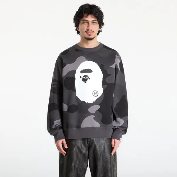 A BATHING APE Суитшърт A BATHING APE Mega Color Camo Big Ape Head Crewneck Sweatshirt UNISEX Black XXL